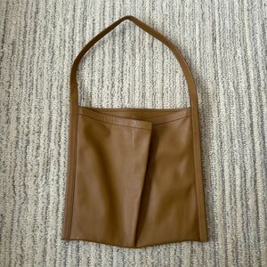 APC camel leather tote bag